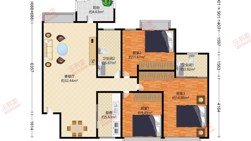星海名城一期户型图